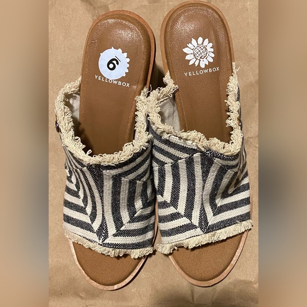 Yellow Box Block Heels | Sandals - Picture 4 of 8